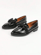 Women's Pointed Toe Oxfords, Slip On Flats, Bowknot, Thick Sole Loafers Shoes, New Arrival,